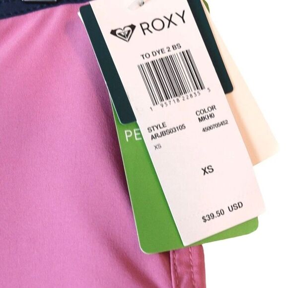Roxy To Dye 2 Boardshorts XS Pink Navy Logo Surf Swim Shorts NWT - Picture 5 of 6